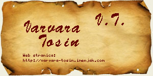 Varvara Tošin vizit kartica